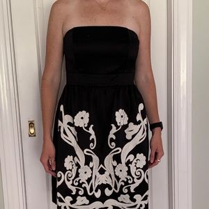 Strapless White House Black Market dress.